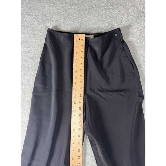 St. Agni Bias Silk Womens Black Flared Pants Medium - Picture 5 of 8